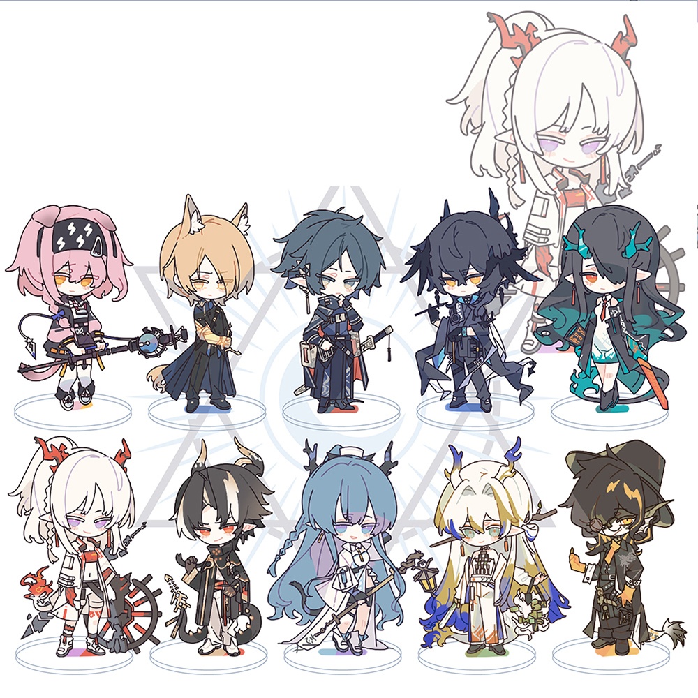 Arknights アークナイツ 明日方舟 ロゴス logos ズオ・ラウ 左乐 ムリナール ゴールデングロー リー チョンユエ ニェン リィン シー シュウ 黍 アクリルスタンド アクリルキーホルダー 缶バッジ