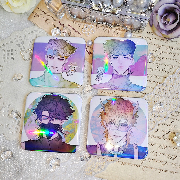 ジョジョの奇妙な冒険 空条承太郎 花京院典明 ディエゴ・ブランドー ジョルノ・ジョバァーナ アクリルキーホルダー 缶バッジ