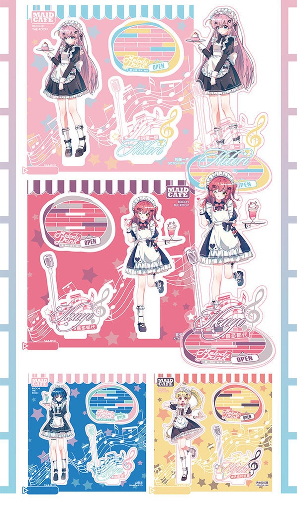 ぼっち・ざ・ろっく 山田リョウ 喜多郁代 伊地知虹夏 後藤ひとり アクリルスタンド アクリルキーホルダー 缶バッジ 色紙