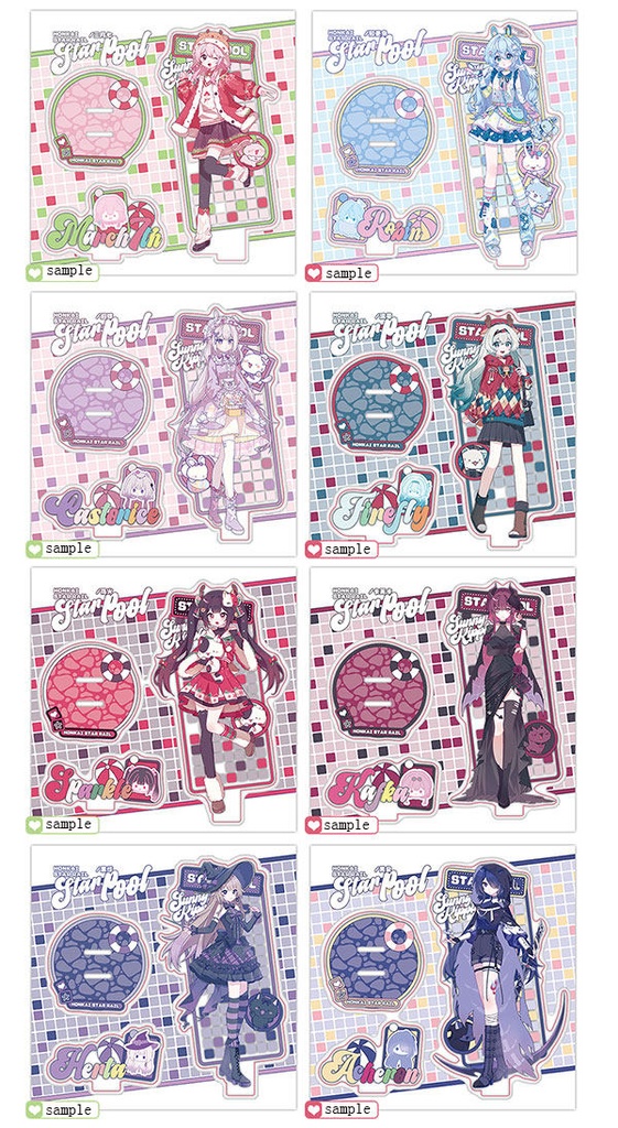 スターレイル 花火 ホタル 三月なのか キャストリス ロビン カフカ 黄泉 ヘルタ アクリルスタンド アクリルキーホルダー 缶バッジ