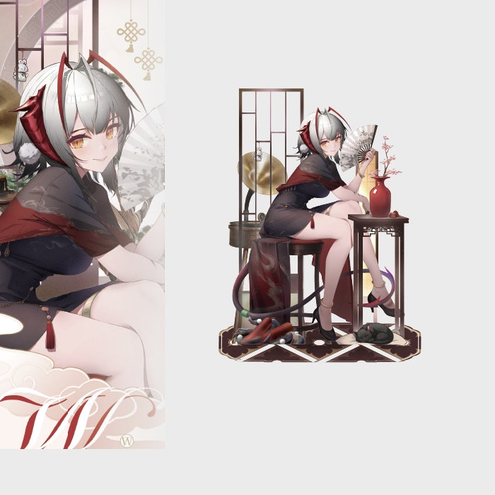 Arknights 明日方舟 アークナイツ W ウィシャデル アクリルスタンド 缶バッジ 色紙 ブックマーク