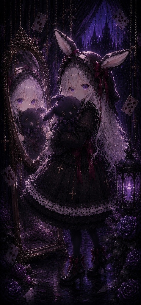 Moonveil Bunny ゴシック壁紙【3枚セット】