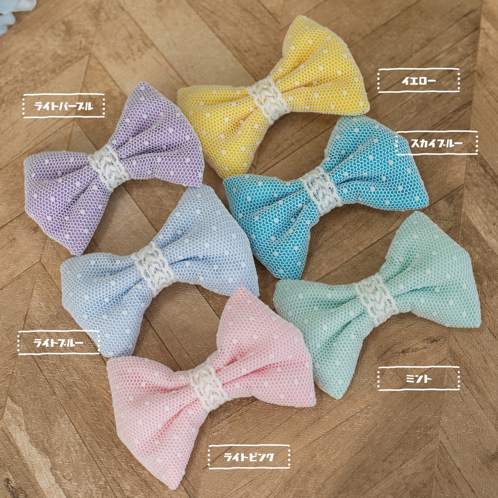 ☆SALE パステルカラードットリボン
