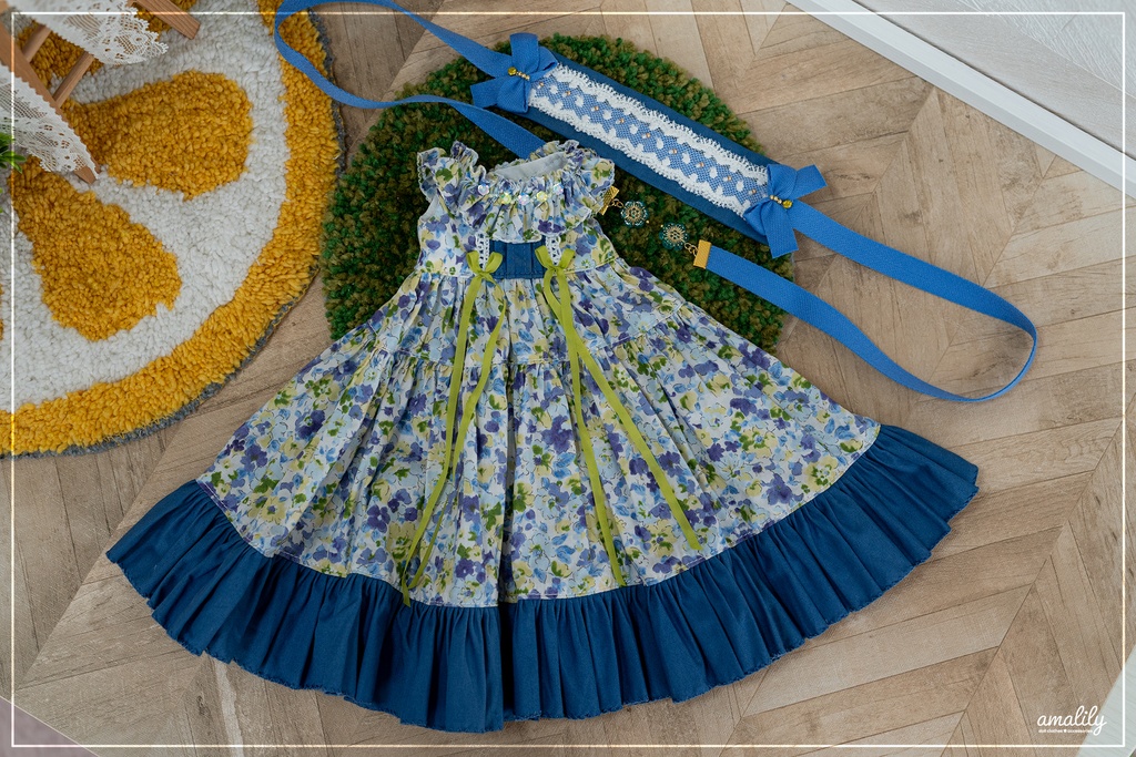 【MDD/SDM】ノンスリーブサマーワンピース(サマーブルー)