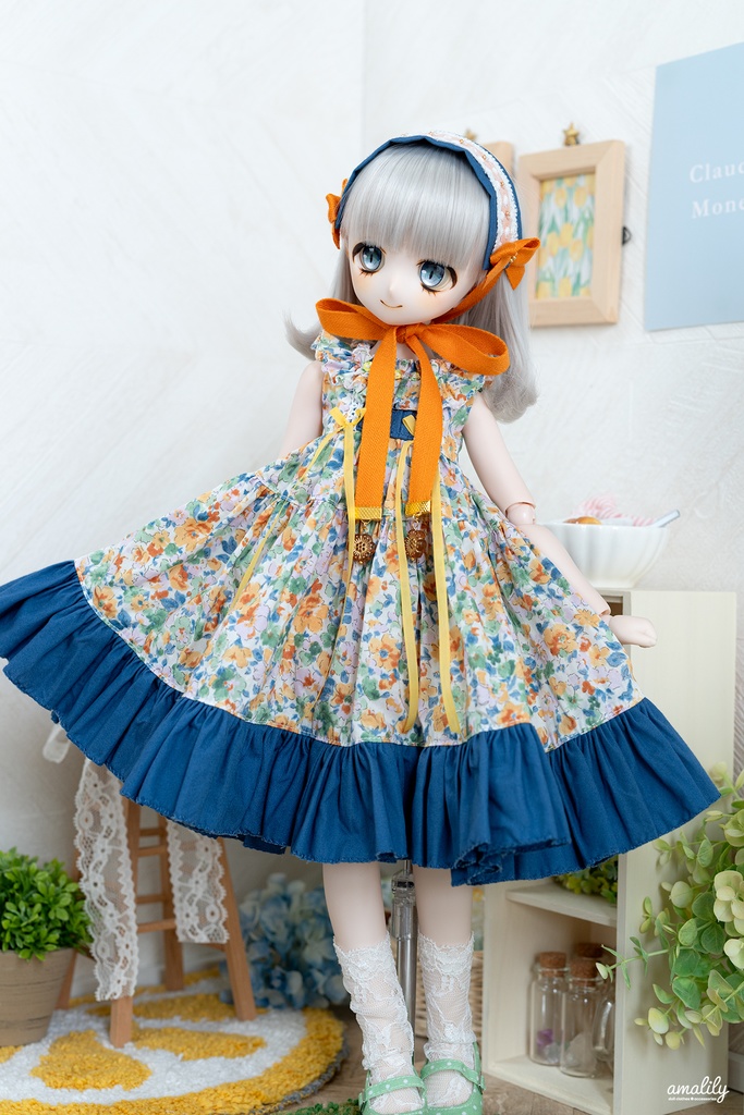 【MDD/SDM】ノンスリーブサマーワンピース(サマーブルー)