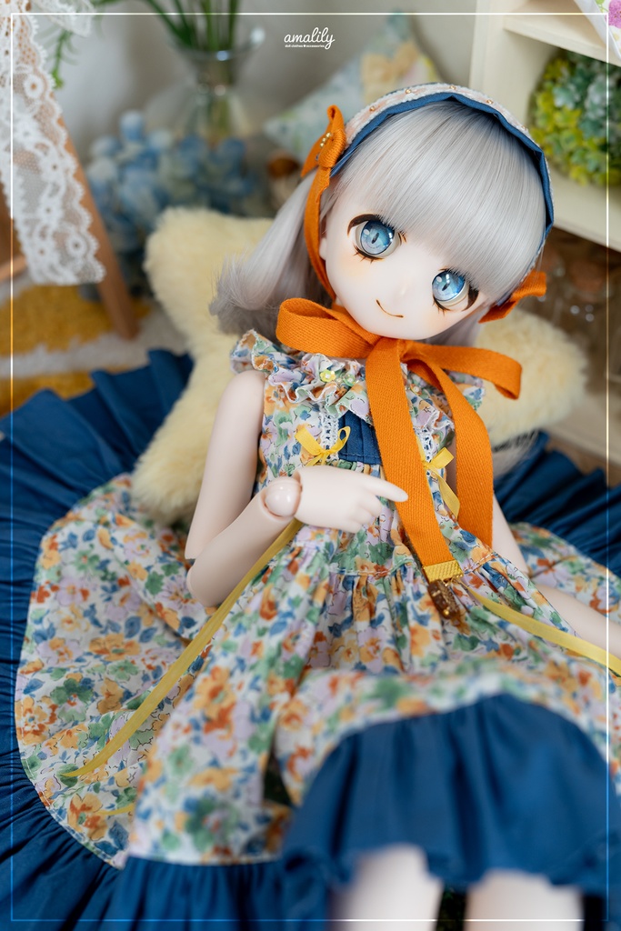 【MDD/SDM】ノンスリーブサマーワンピース(サマーブルー)