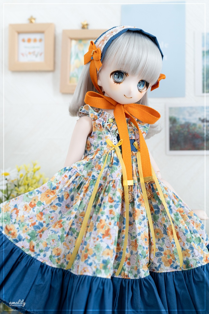 【MDD/SDM】ノンスリーブサマーワンピース(サマーブルー)