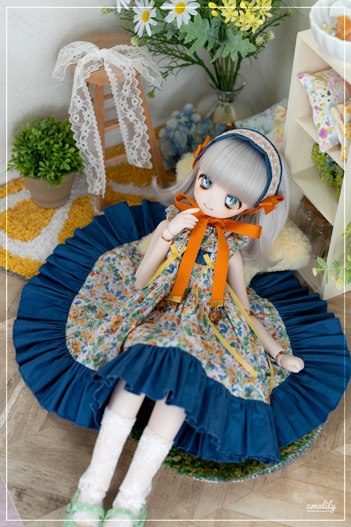 【MDD/SDM】ノンスリーブサマーワンピース(サマーブルー)