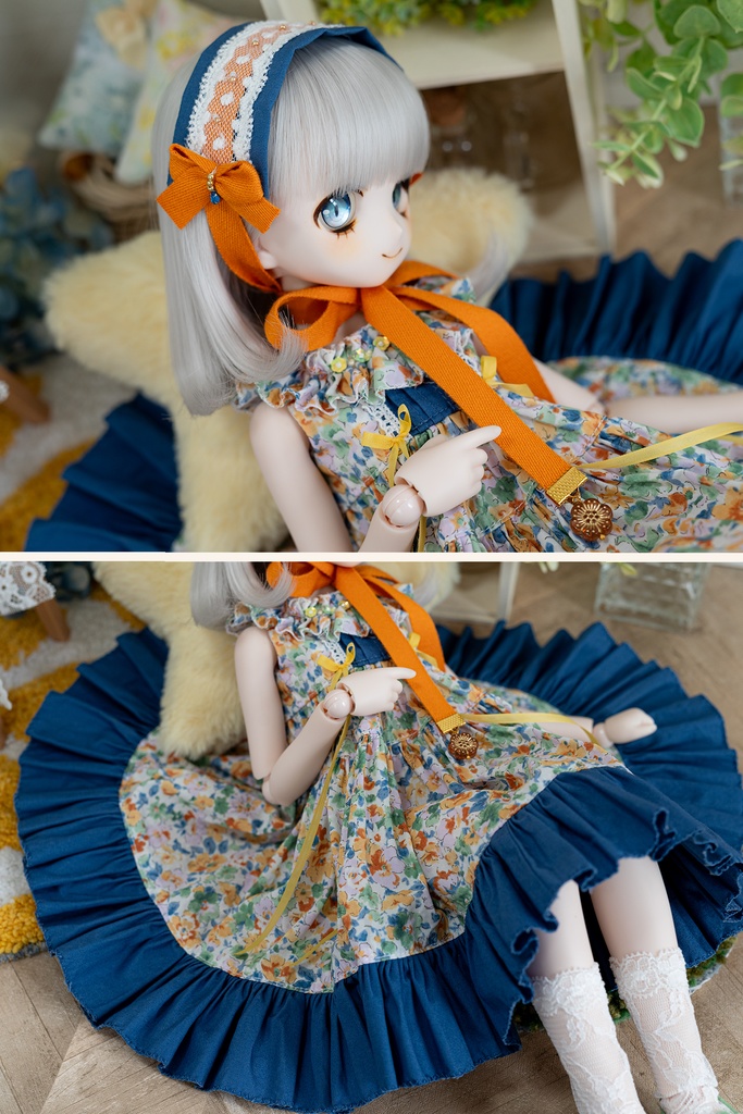 【MDD/SDM】ノンスリーブサマーワンピース(サマーブルー)