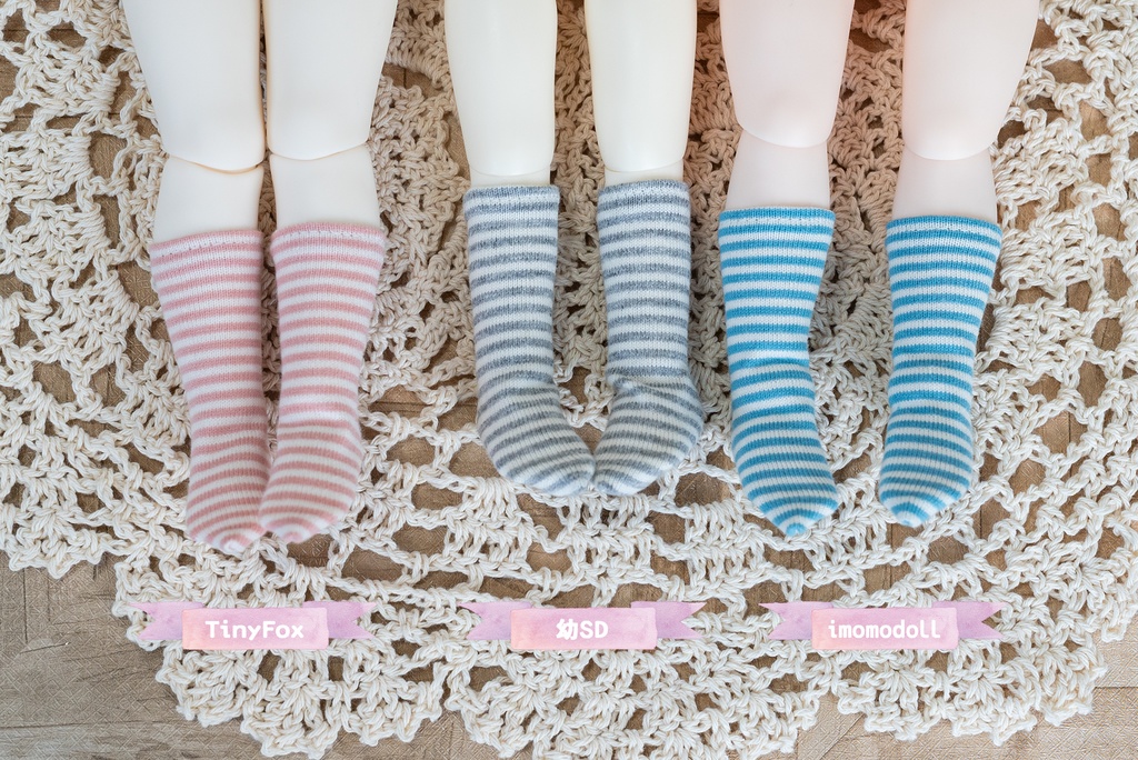 【幼SD/TinyFox】ボーダーハイソックス