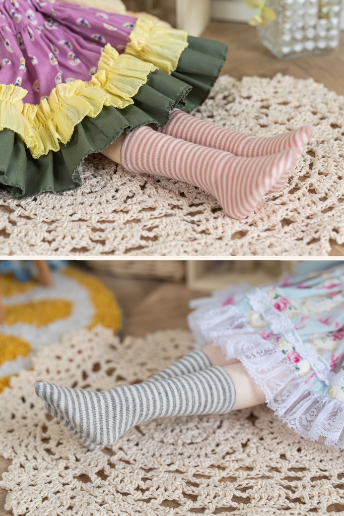 【SDM/MDD】ボーダーハイソックス