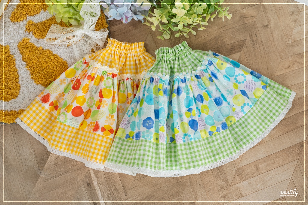 【SDM/MDD】ビタミンカラーチェックスカート