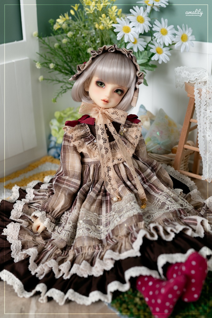 【MDD/SDM】チェック柄ワンピース