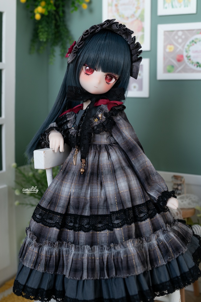 【MDD/SDM】チェック柄ワンピース