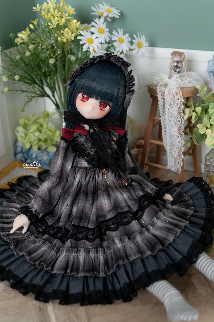 【MDD/SDM】チェック柄ワンピース