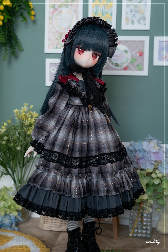 【MDD/SDM】チェック柄ワンピース