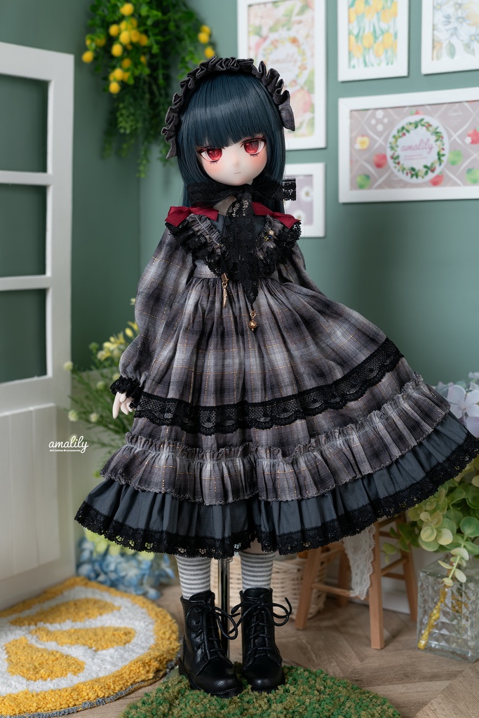 【MDD/SDM】チェック柄ワンピース