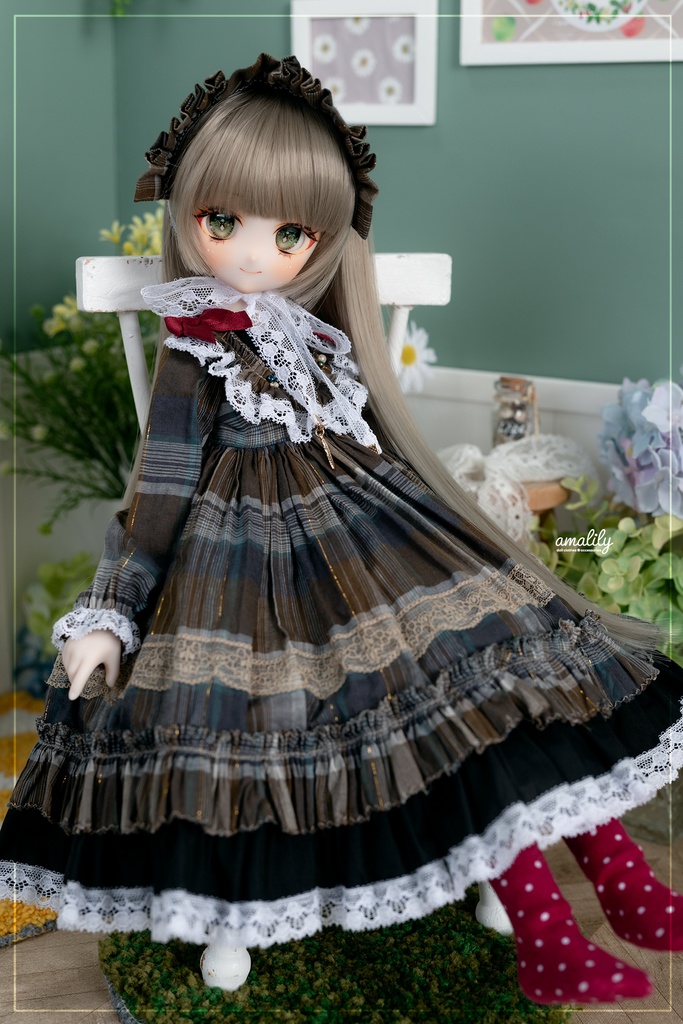 【MDD/SDM】チェック柄ワンピース