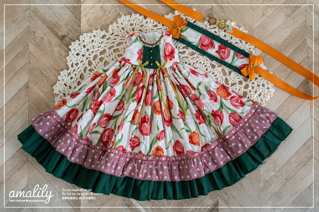 【MDD/SDM】シックなチューリップのワンピース