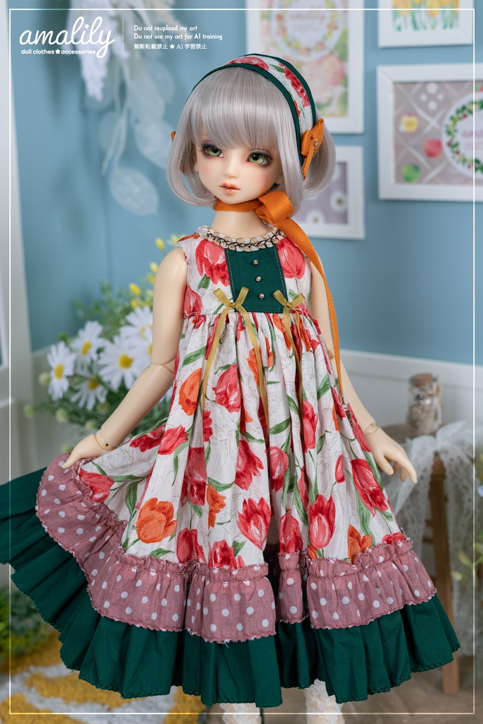 【MDD/SDM】シックなチューリップのワンピース