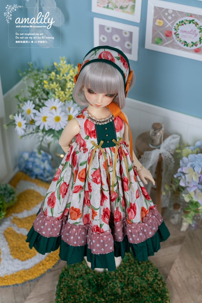 【MDD/SDM】シックなチューリップのワンピース