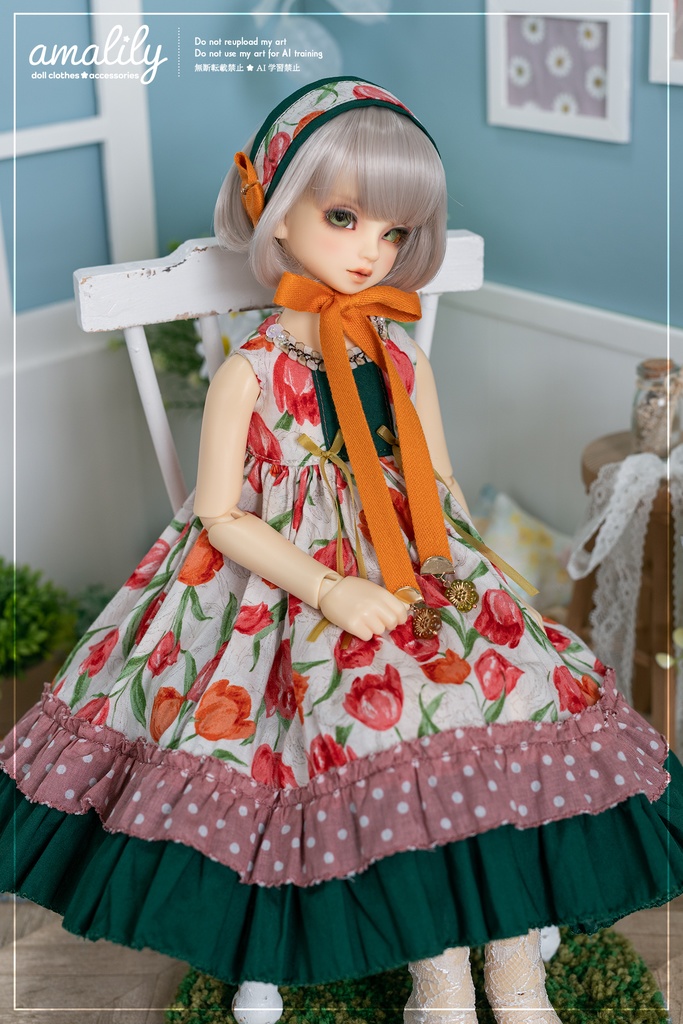 【MDD/SDM】シックなチューリップのワンピース