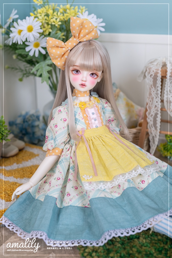 【MDD/SDM】パステルカラー花柄ワンピース