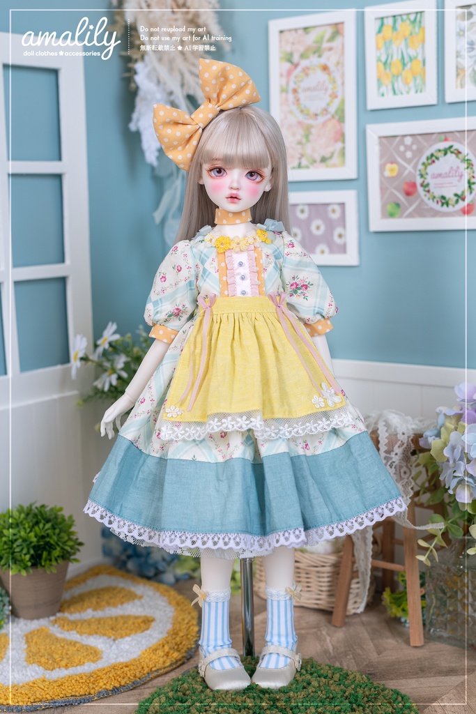 【MDD/SDM】パステルカラー花柄ワンピース