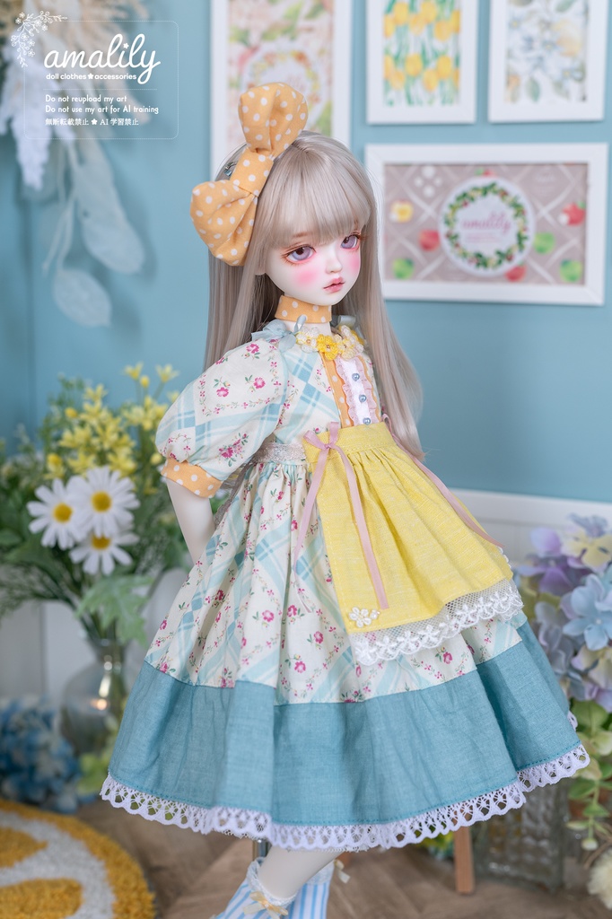 【MDD/SDM】パステルカラー花柄ワンピース