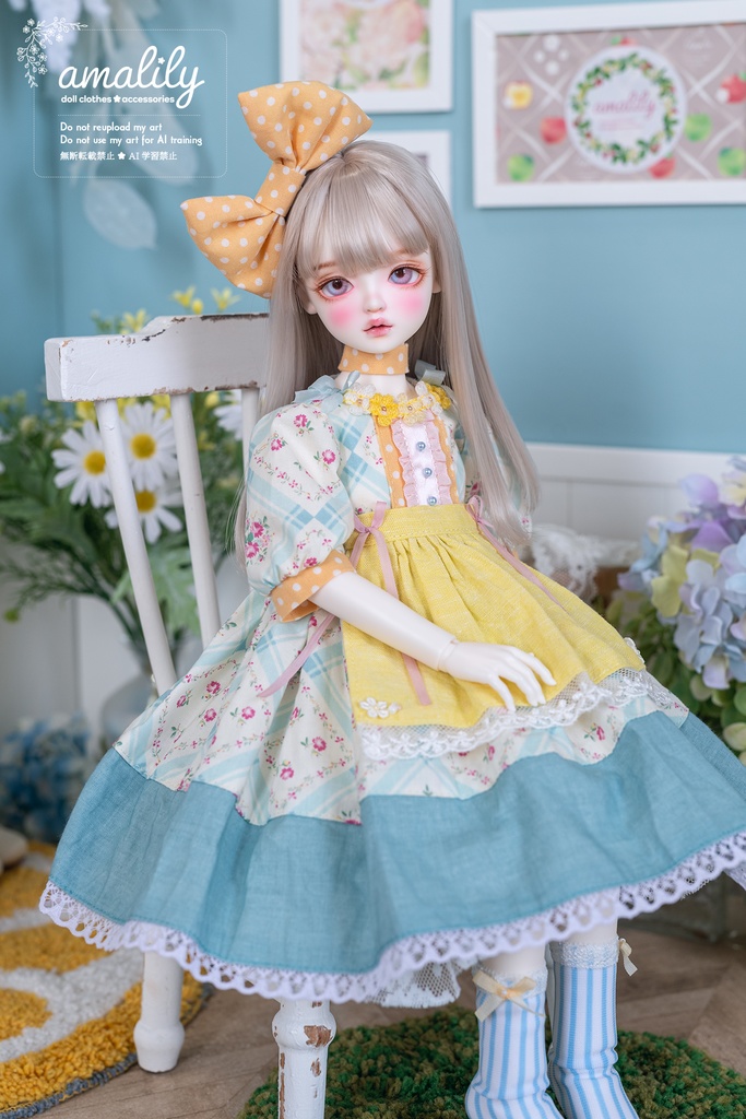 【MDD/SDM】パステルカラー花柄ワンピース