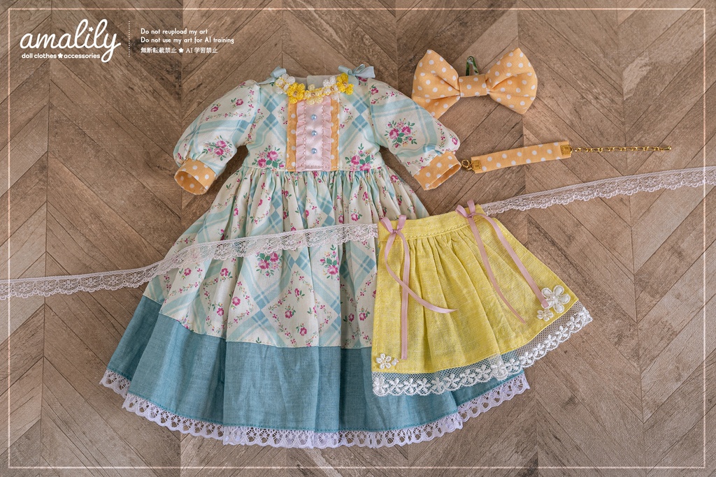 【MDD/SDM】パステルカラー花柄ワンピース