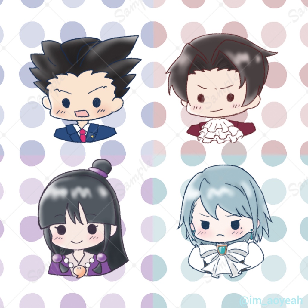 【逆転裁判】イメージピアス/イヤリング vol.2【ノベルティステッカー付】