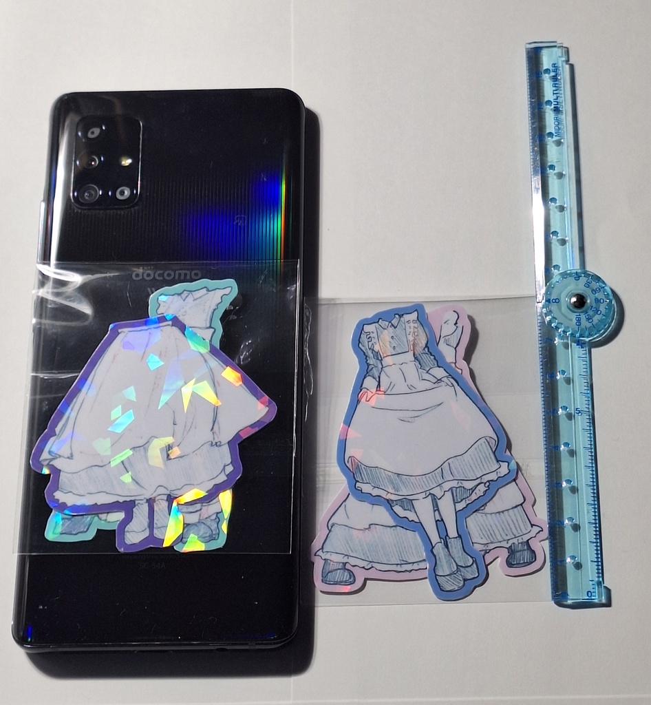 メイド服ステッカーホログラム加工付