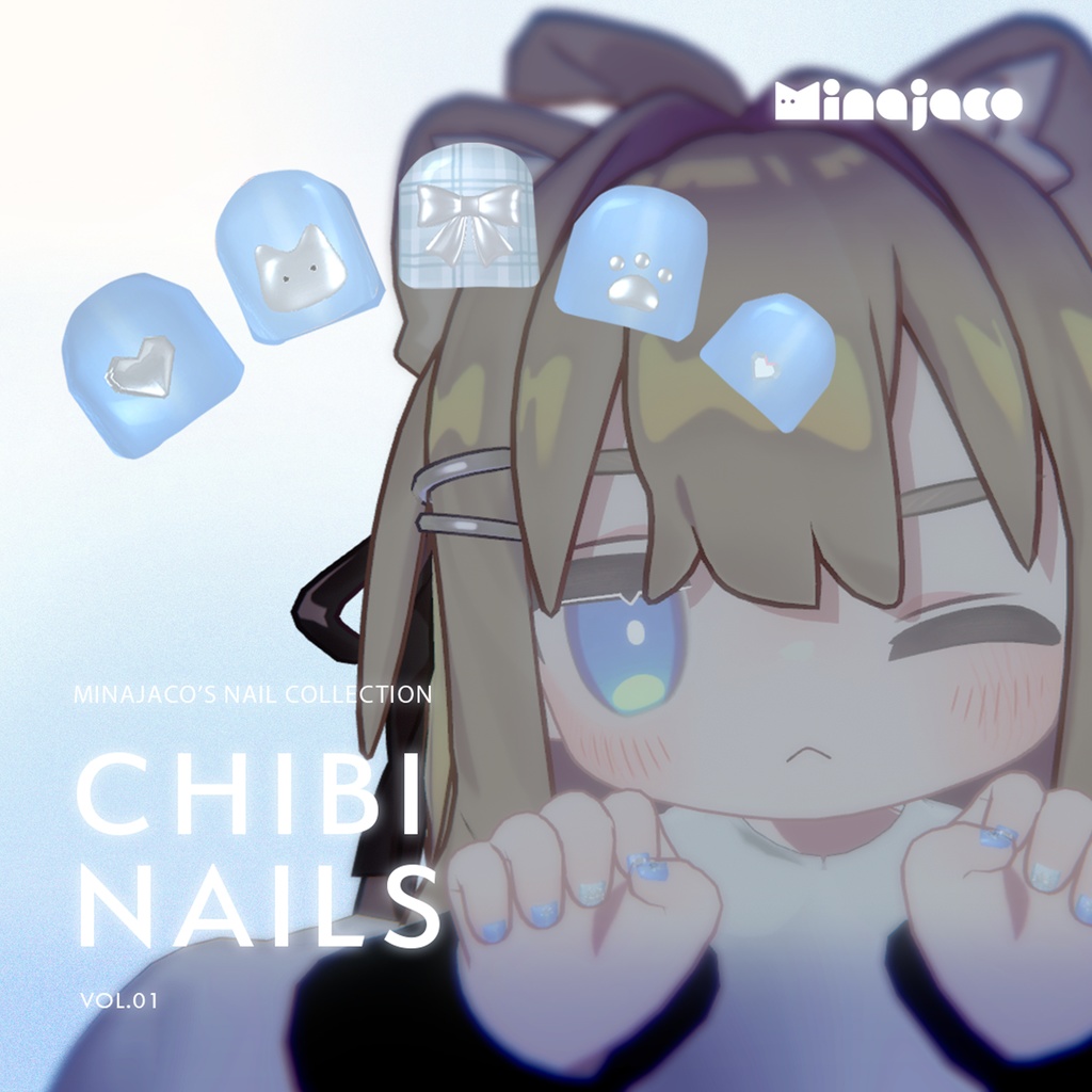 【VRchat】CHIBI NAILS /ちびネイル【オリジナル3Dモデル】