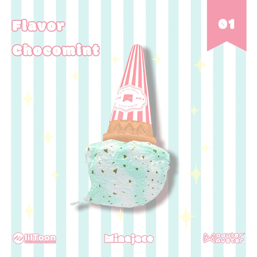 【VRChat】ドジっこアイス/ Oopsie Ice Cream【全アバター対応】
