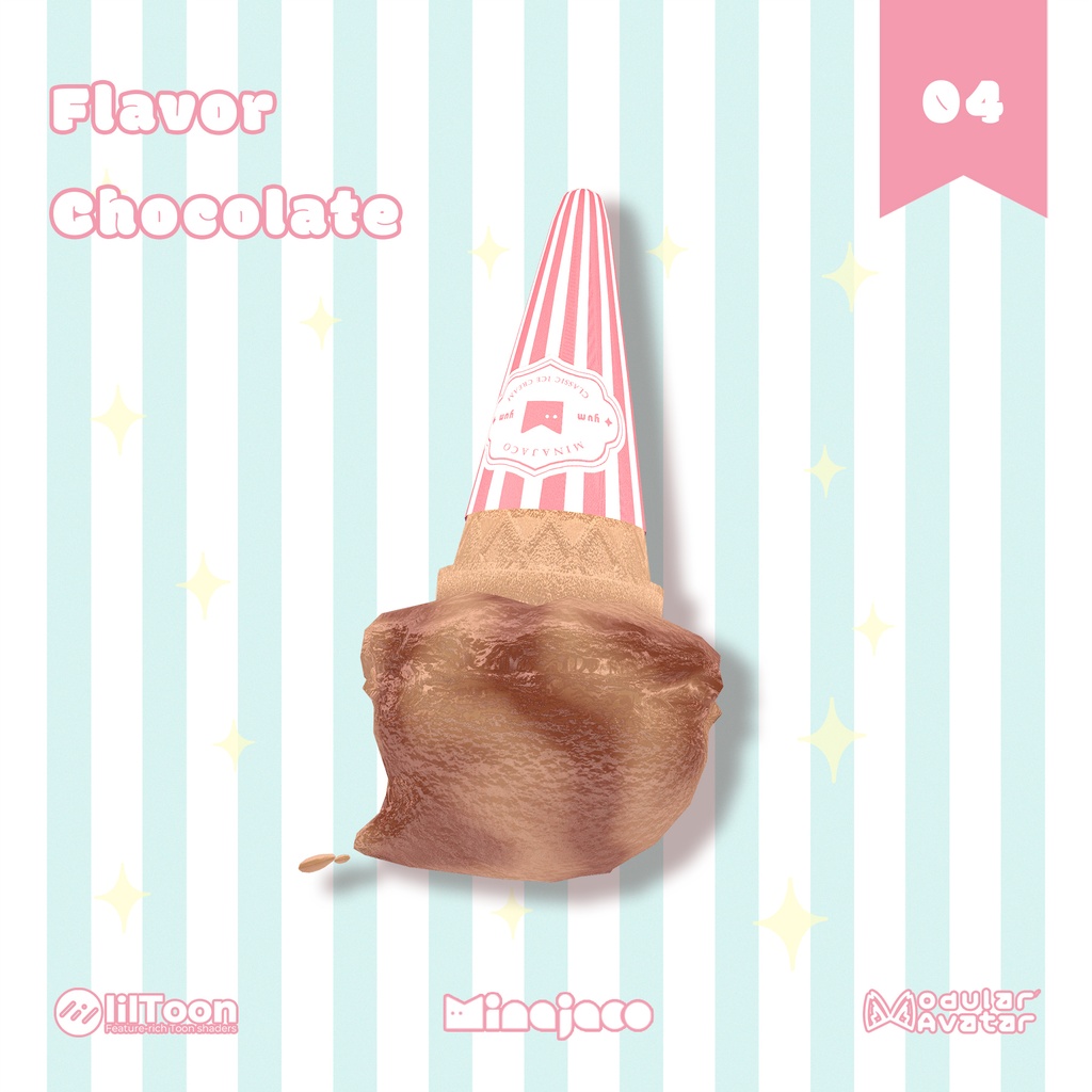 【VRChat】ドジっこアイス/ Oopsie Ice Cream【全アバター対応】
