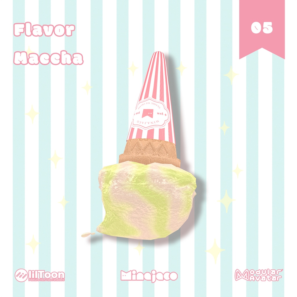 【VRChat】ドジっこアイス/ Oopsie Ice Cream【全アバター対応】