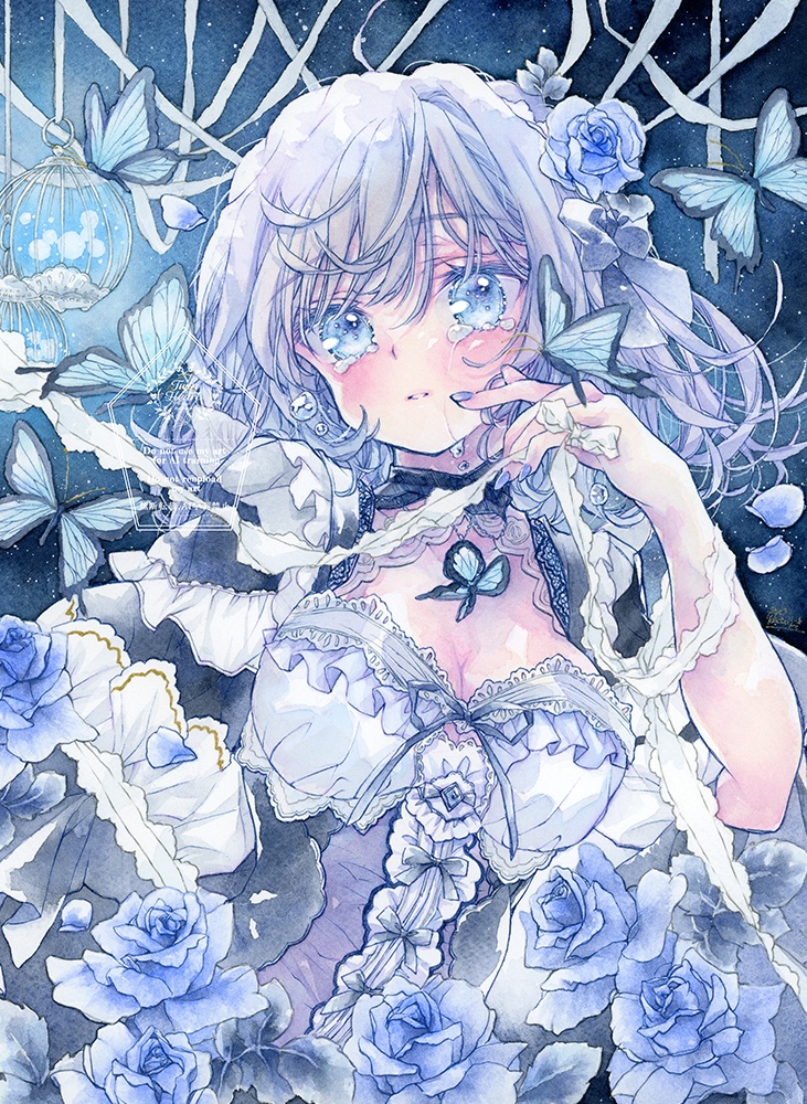 額装作品「青の虜」◆ポスター付き