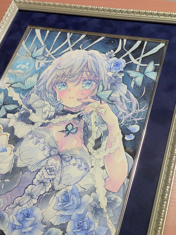 額装作品「青の虜」◆ポスター付き