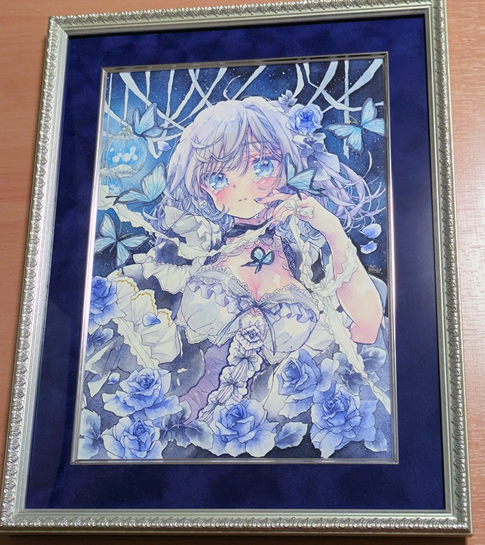 額装作品「青の虜」◆ポスター付き