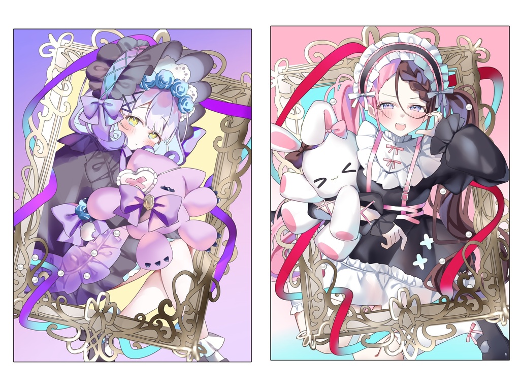 【C107】3Dポストカード【橘ひなの、紫宮るな】