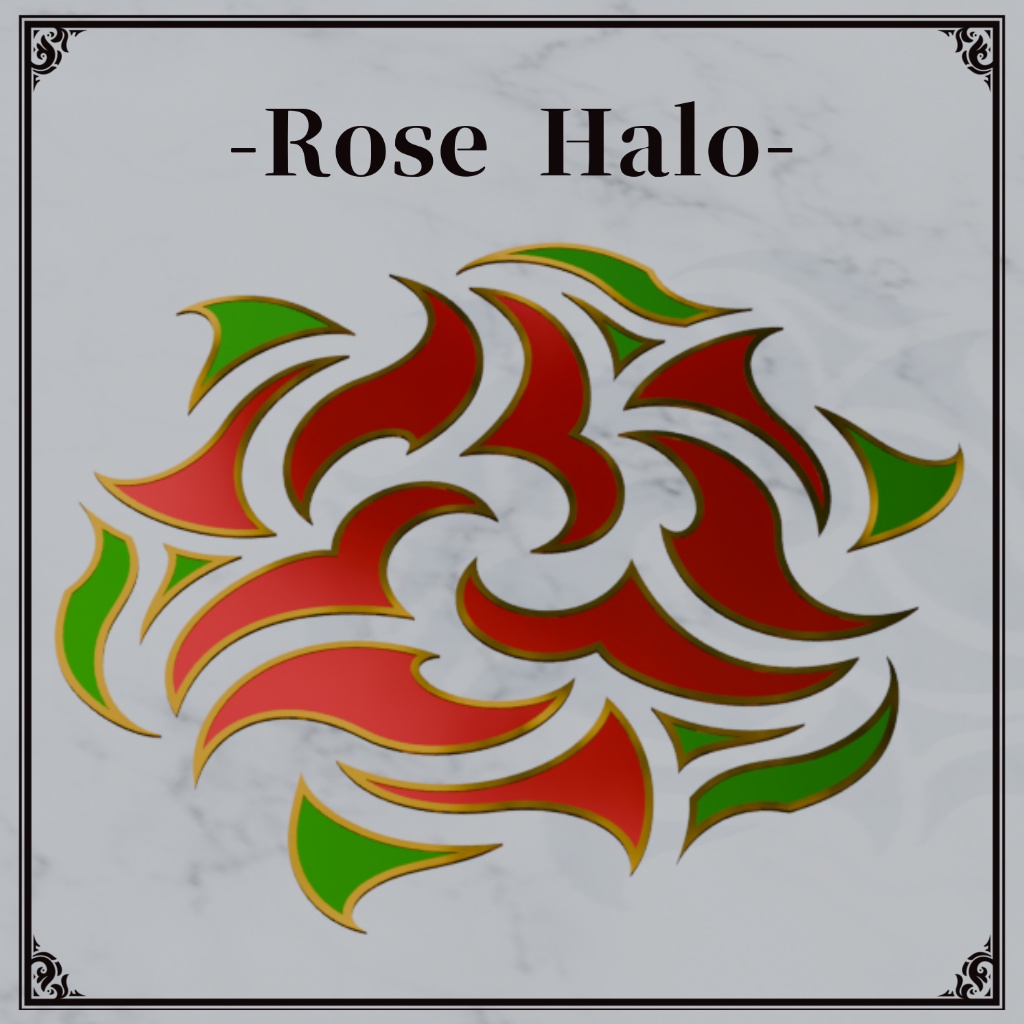 【VRChat想定】薔薇のヘイロー/Rosehalo