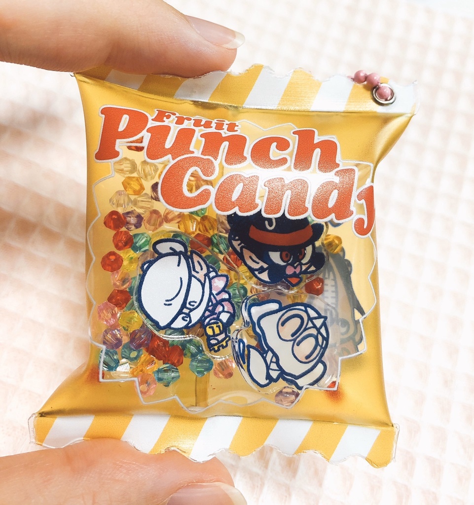 ポンチ３兄弟キャンディラッピングキーホルダー