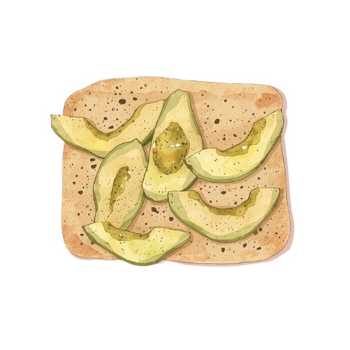 【アボカドパーティー】アンティーク調アボカド水彩クリップアート10点セット(PNG透過)