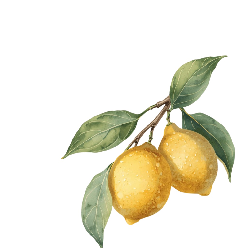 【Lemon Day】レモンクリップアート10点|水彩画風・パステル・アンティーク可愛い素材集(PNG)