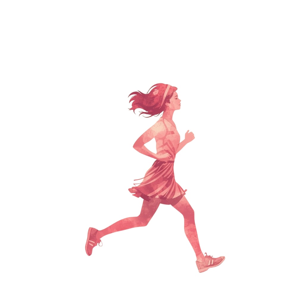 【Morning Run】ワークアウト|朝活シリーズ(水彩画風ピンクアンティーク可愛いクリップアート9点)