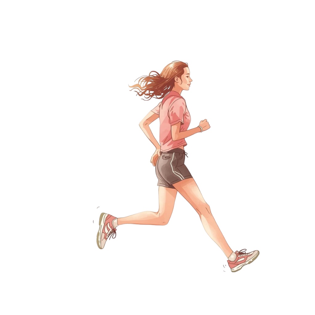 【Morning Run】ワークアウト|朝活シリーズ(水彩画風ピンクアンティーク可愛いクリップアート9点)