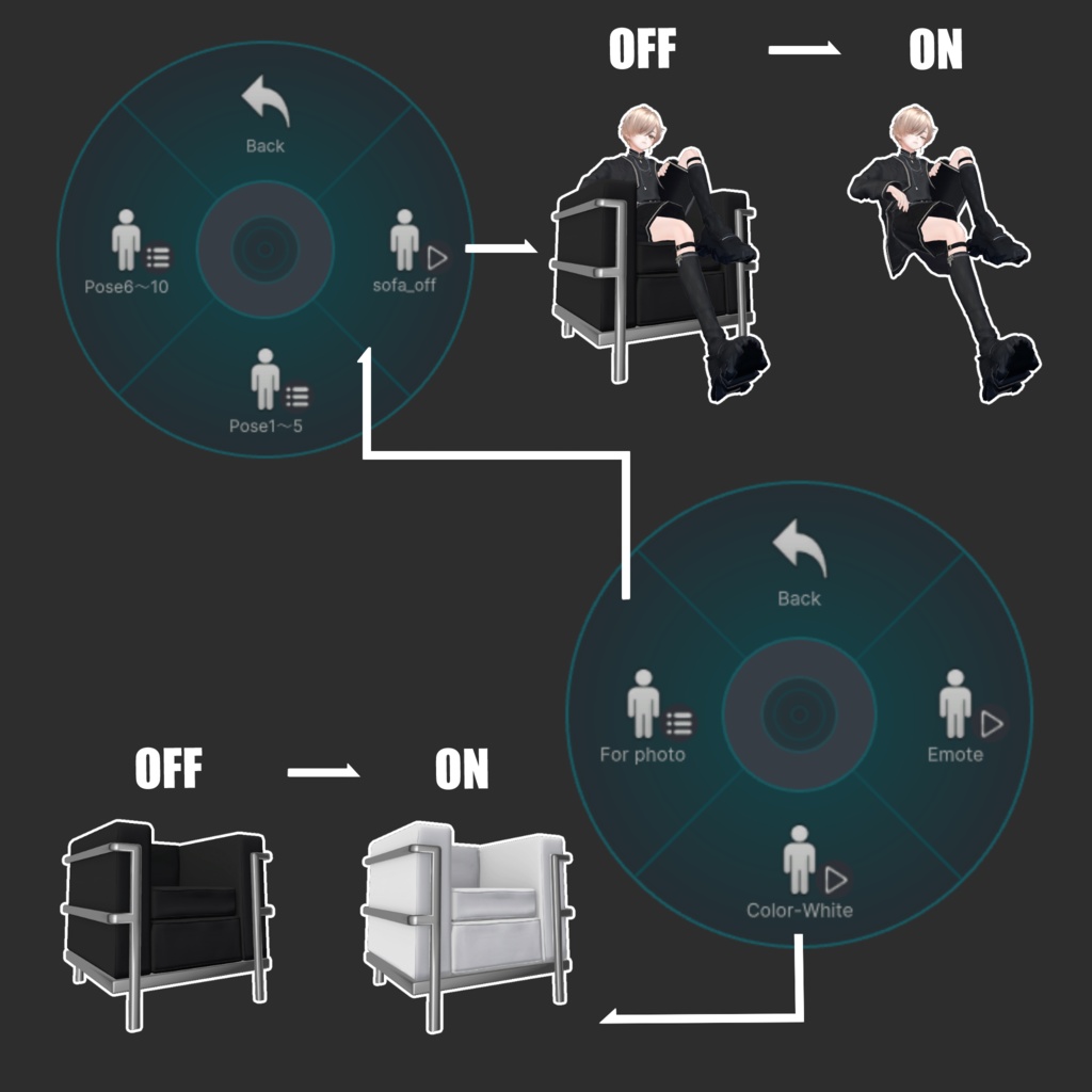 【エモート】【ポーズ集】 -NOBLE- 【Ex呼び出し可能】