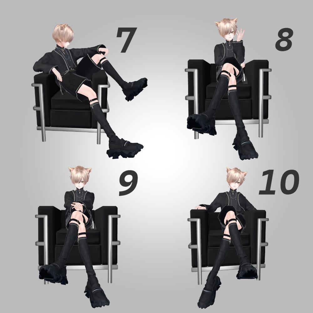 【エモート】【ポーズ集】 -NOBLE- 【Ex呼び出し可能】