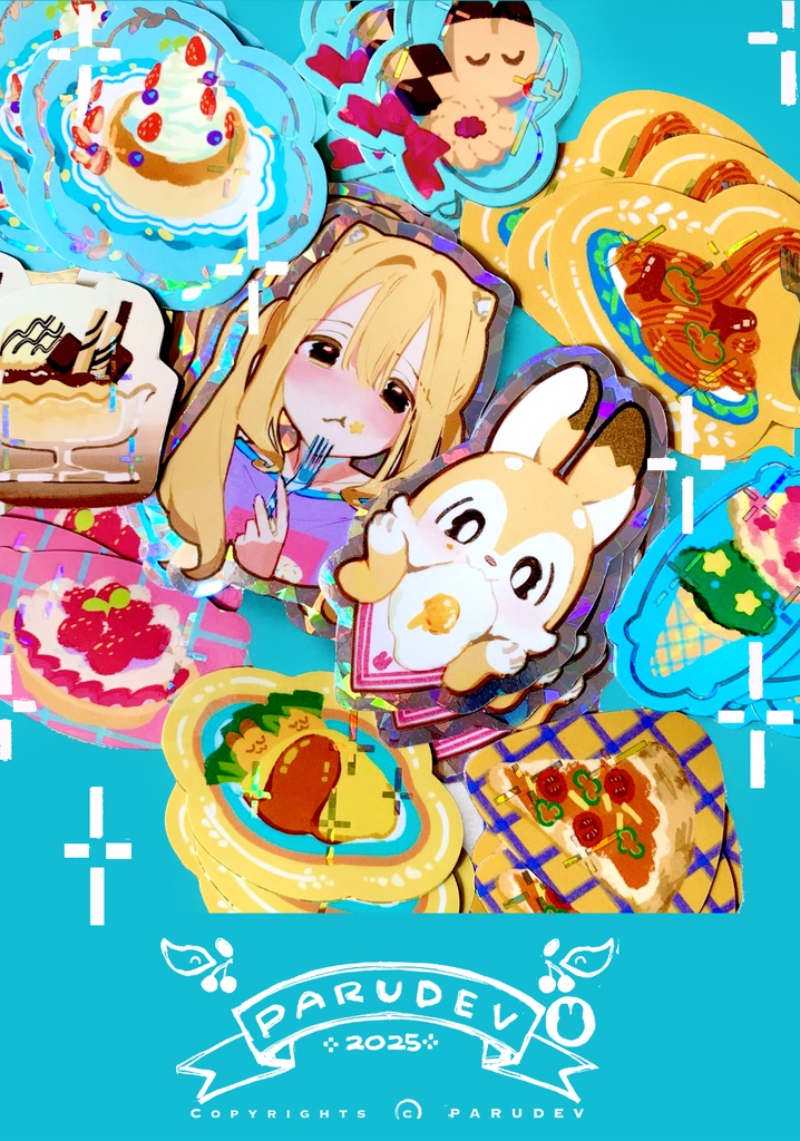 キラキラごはん＆おやつホログラムステッカー🍳